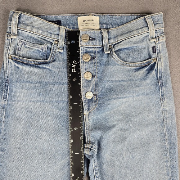 McGuire Jeans Womens 28 Light Wash Valetta Straight Button‎ Fly Made in USA - Picture 10 of 16
